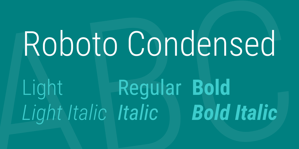 Roboto Condensed Bold Italic Font preview