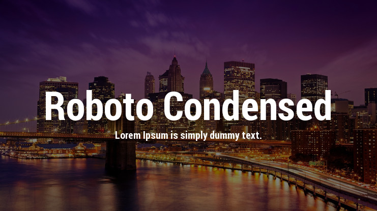 Roboto Condensed Font preview