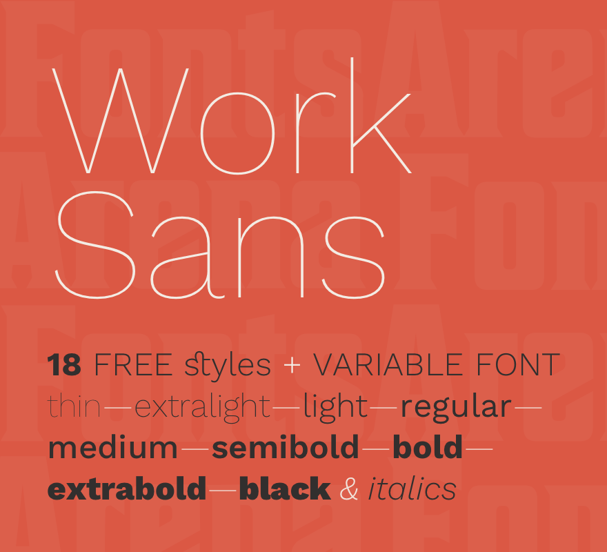 Work Sans Medium Font preview