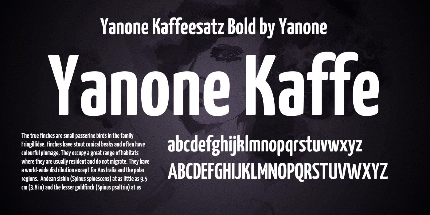 Yanone Kaffeesatz Font preview