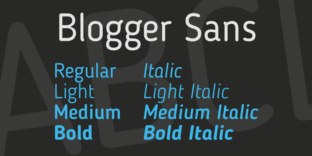 Blogger Sans Font preview