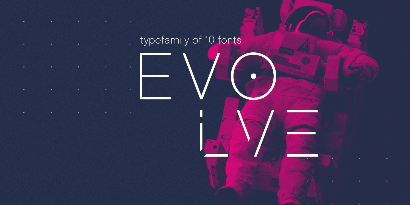 Evolve Sans Thin Font preview
