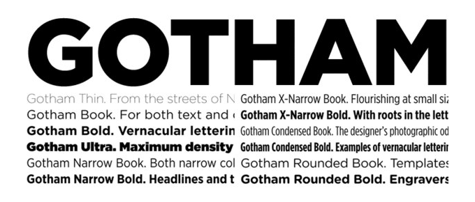 Gotham Font preview