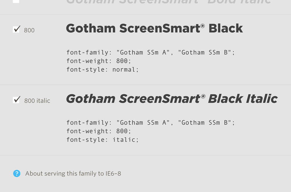 Gotham Screen Smart Font preview