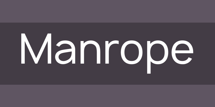 Manrope  Font preview