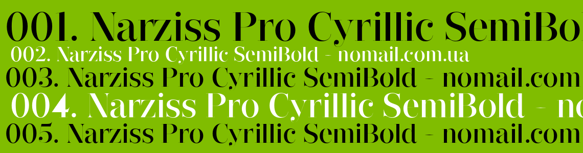 Narziss Pro Cyrillic Swirls Medium Font preview