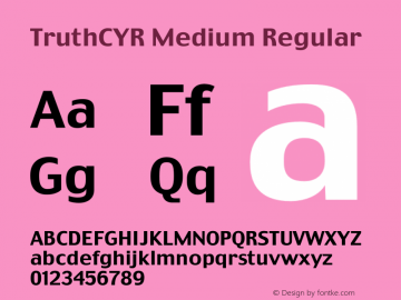 Truth CYR Font preview