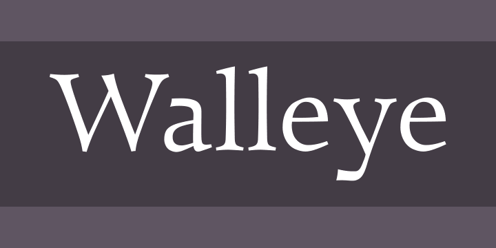 Walleye Font preview