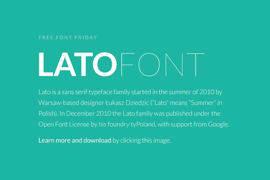 Lato Light Font preview