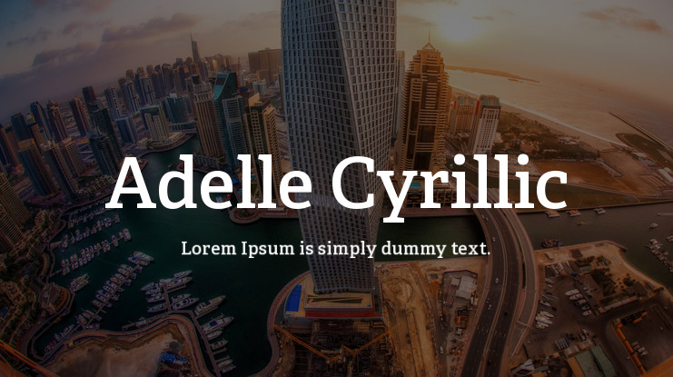 Adelle Cyrillic Thin Font preview