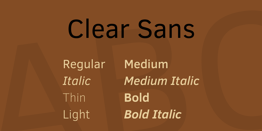 Clear Sans Font preview