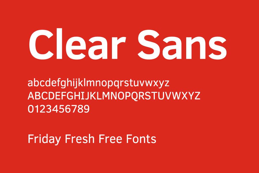 Clear Sans Thin Font preview