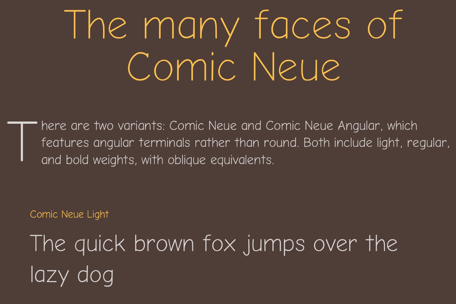 Comic Neue  Angular Light Oblique Font preview