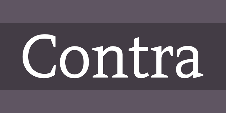 Contra Font preview