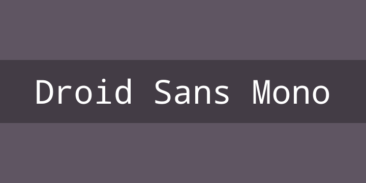 Droid  Sans Mono Regular Font preview