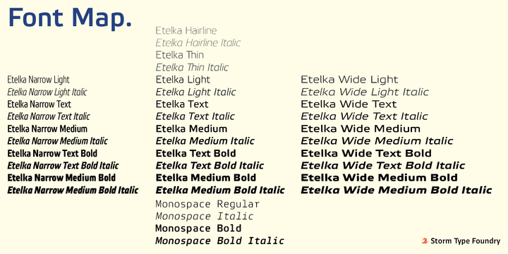 Etelka  Wide Medium Pro Font preview
