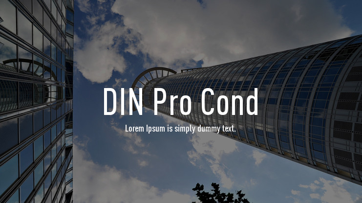DIN Pro Font preview