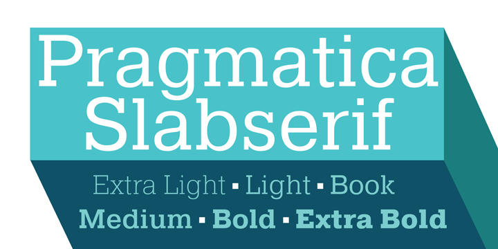 Pragmatica Slab Extra Light Font preview