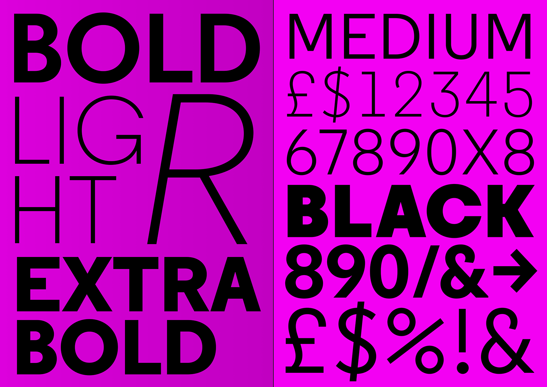 Regular Extra Bold Italic Font preview