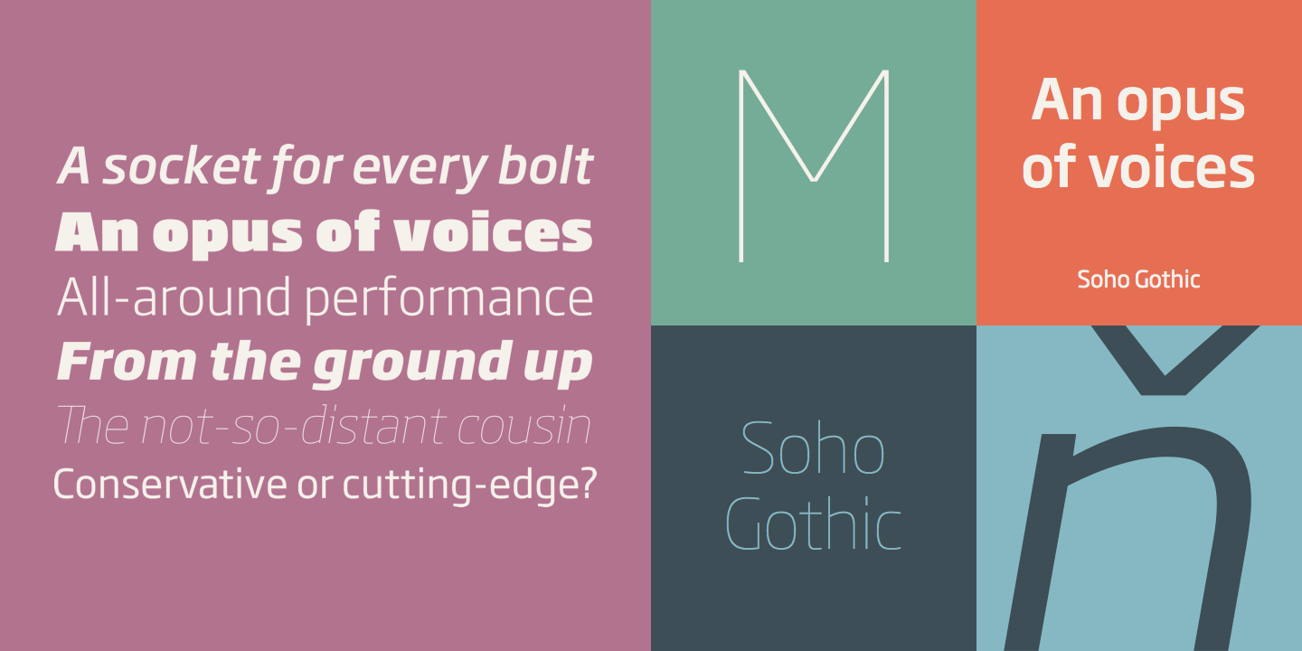 Soho Pro Heavy Condensed Font preview