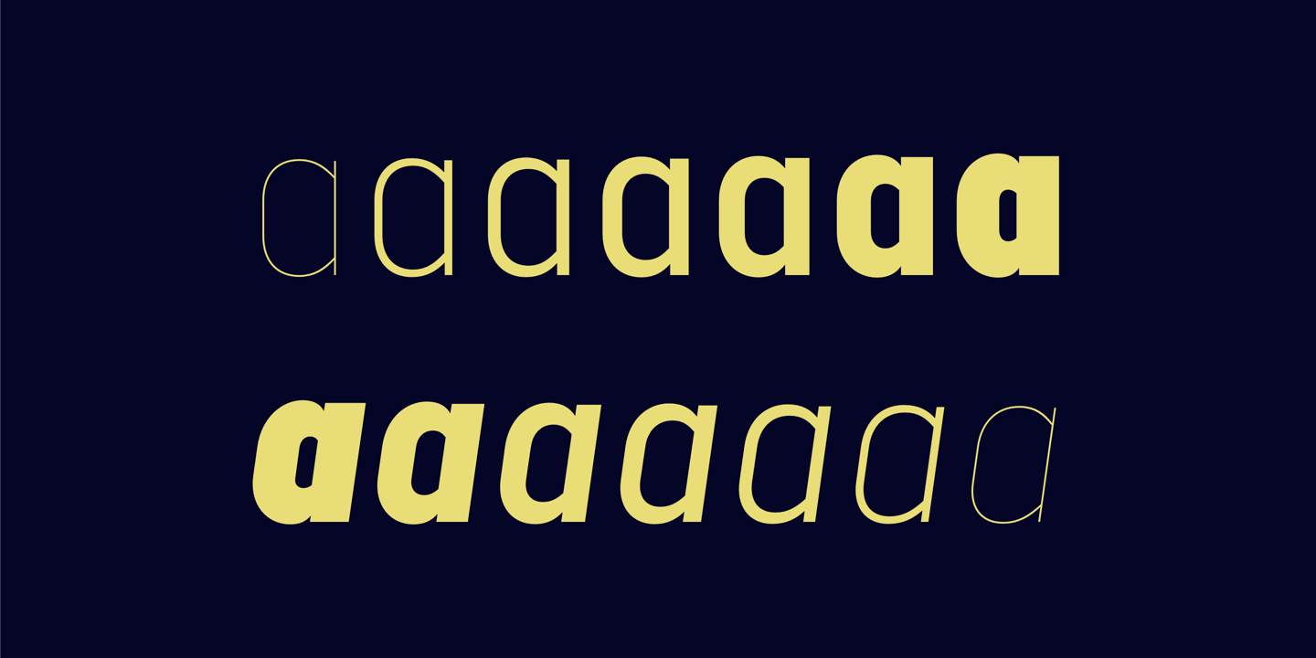 Elysio Thin Italic Font preview