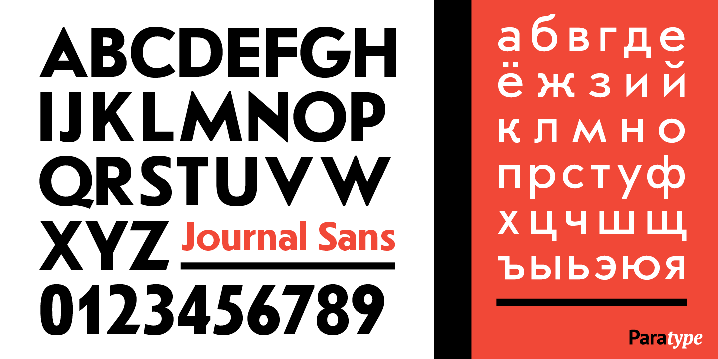 Journal Sans Regular Font preview