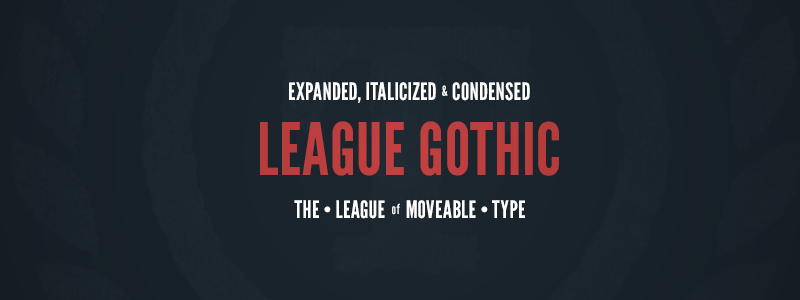 League Gothic Condensed Regular Font preview