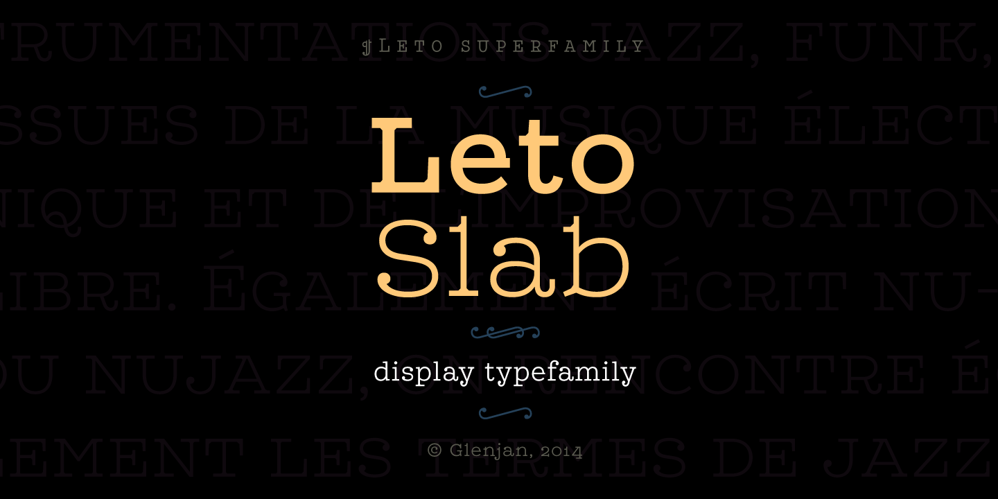 Leto Slab Condensed Regular Font preview