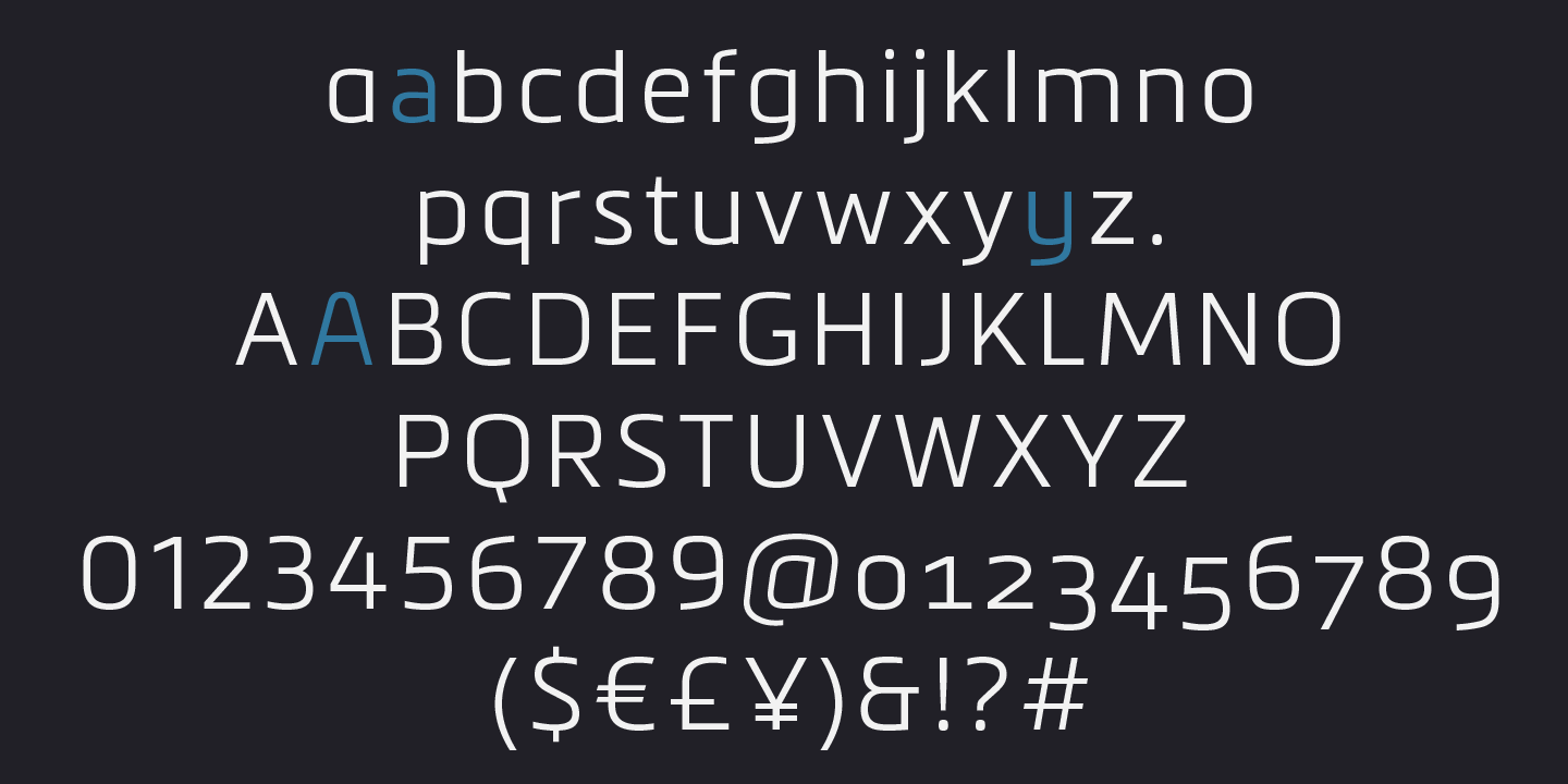 Metronic Pro Thin Font preview