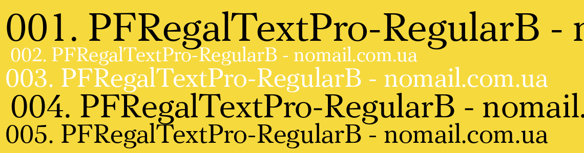 PF Regal Text Pro Font preview