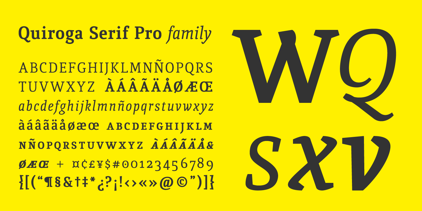 Quiroga Serif Pro Demi Bold Font preview