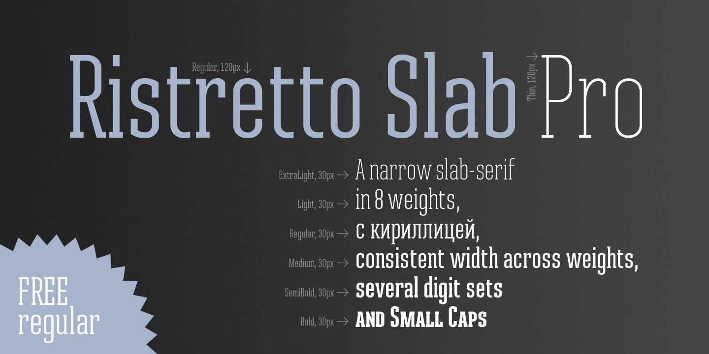 Ristretto Slab Pro Semi Bold Font preview