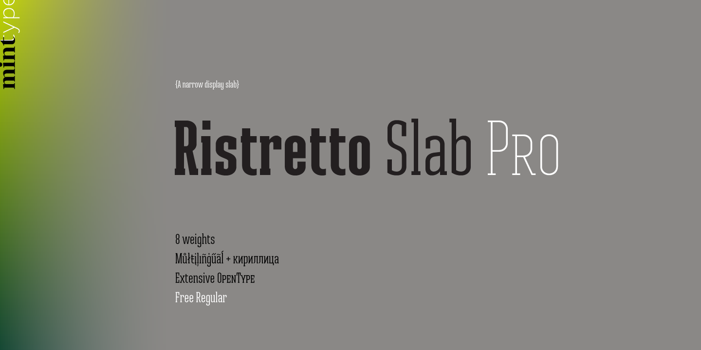 Ristretto Slab Pro Font preview