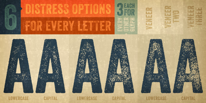 Veneer Extras Font preview