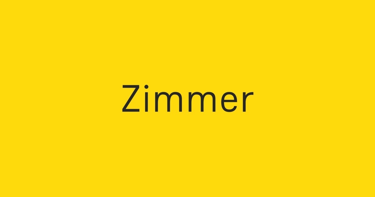 Zimmer Font preview