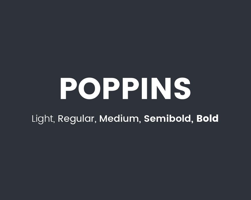 Poppins Font preview