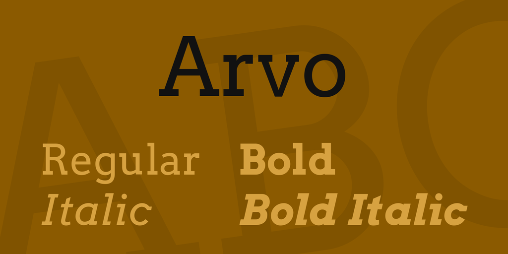 Arvo Font preview