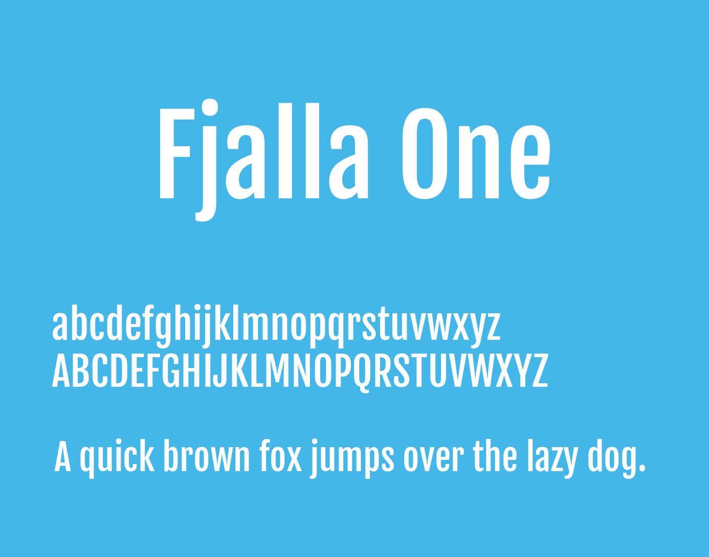 Fjalla One Font preview