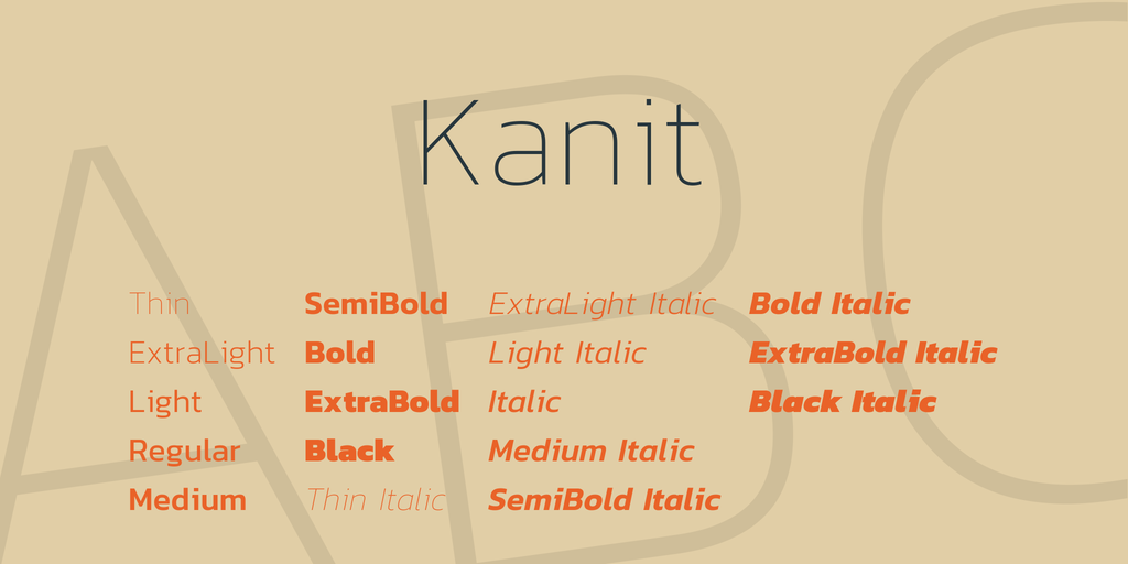 Kanit Font preview