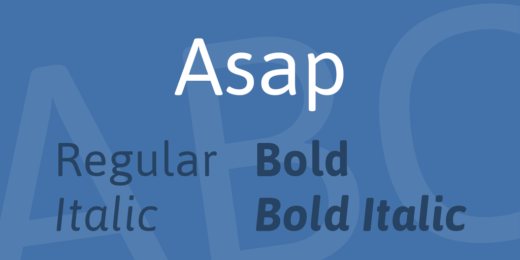 Asap Font preview