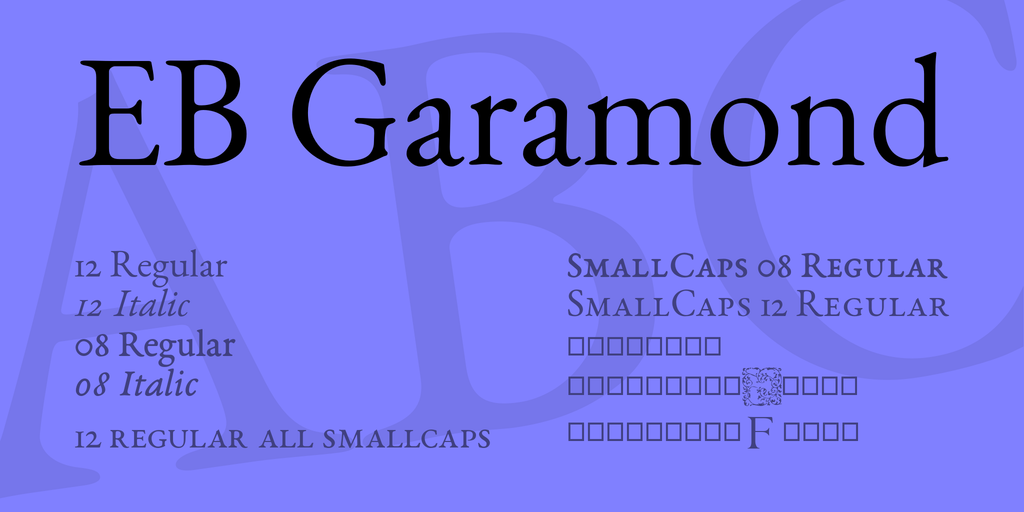 EB Garamond Font preview