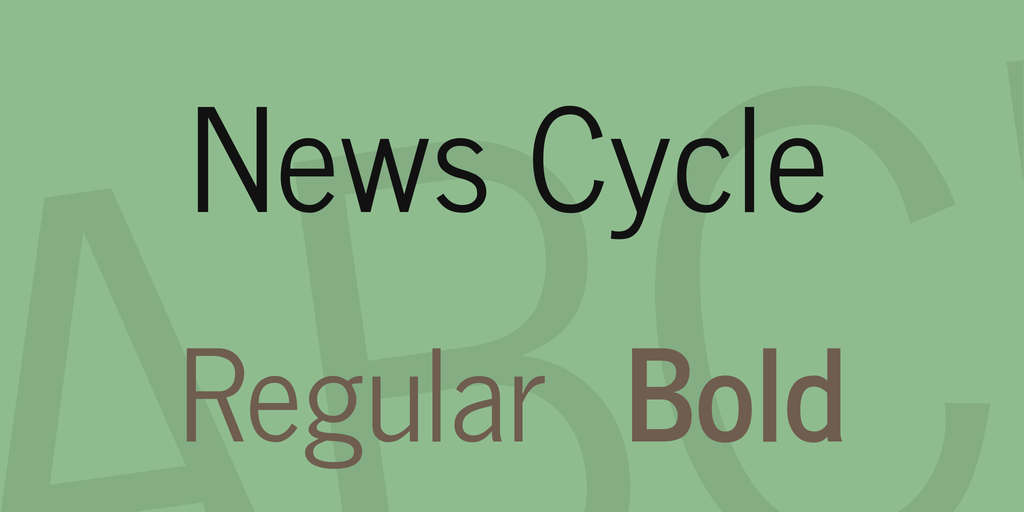 News Cycle Font preview
