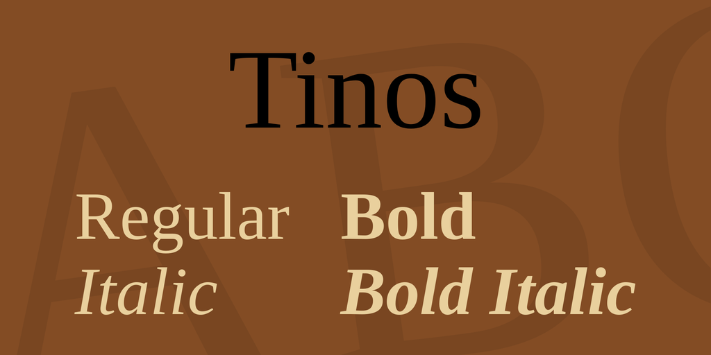 Tinos Font preview