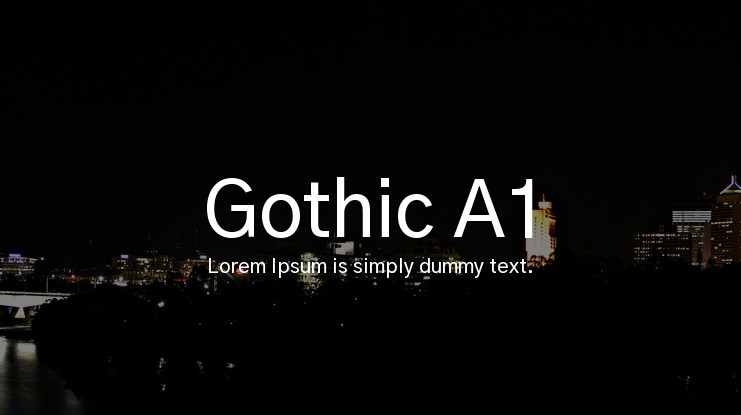 Gothic A1 Font preview
