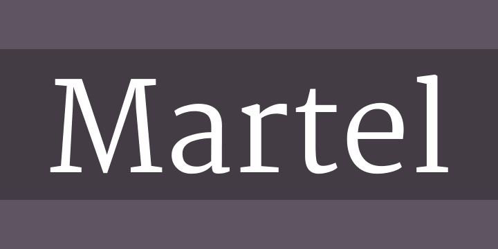 Martel Font preview