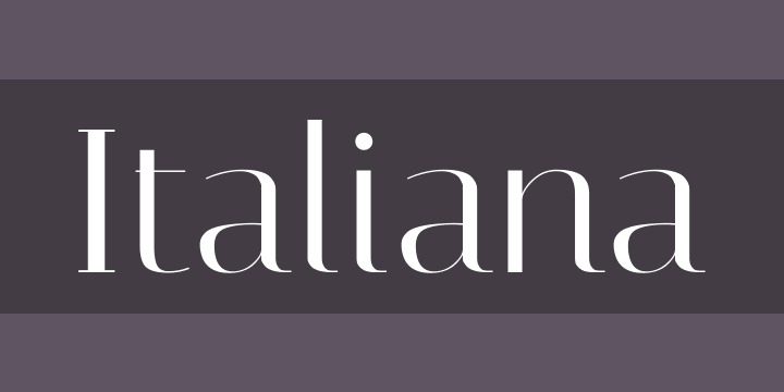 Italiana Font preview