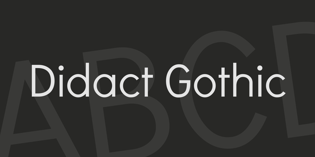 Didact Gothic Font preview