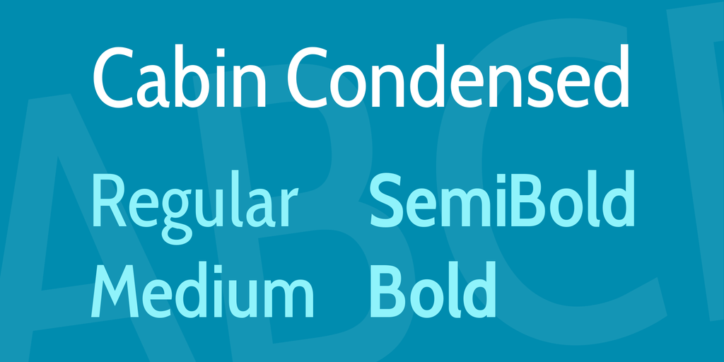 Cabin Condensed Font preview