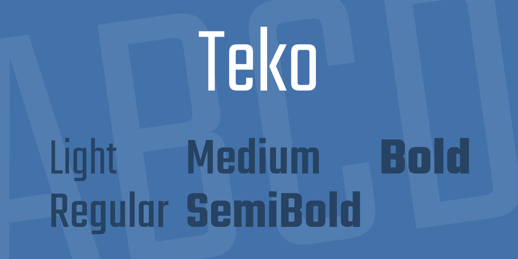 Teko Medium Font preview