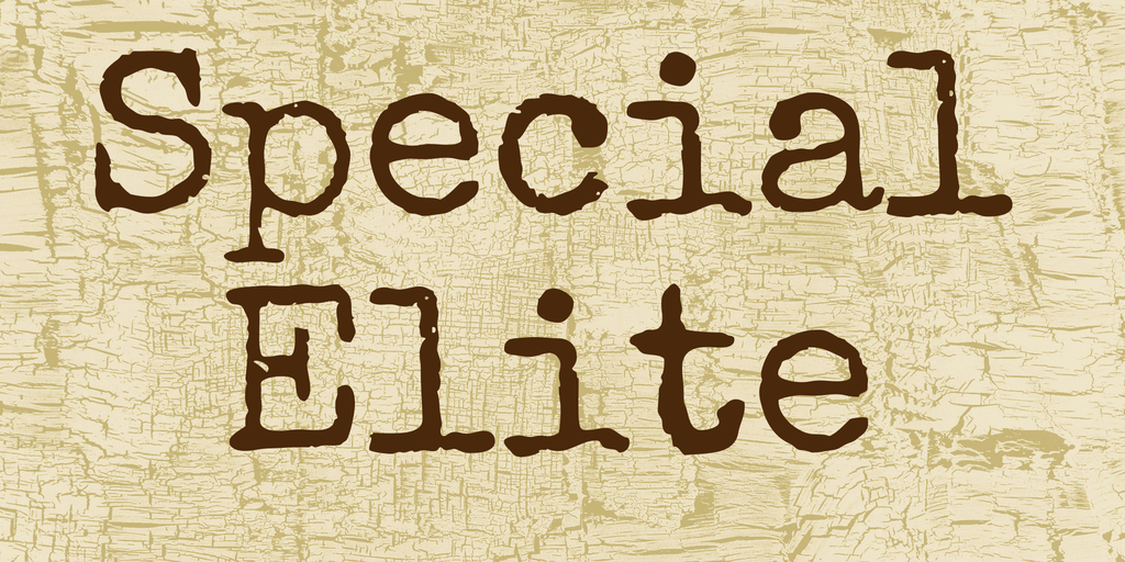Special Elite Regular Font preview